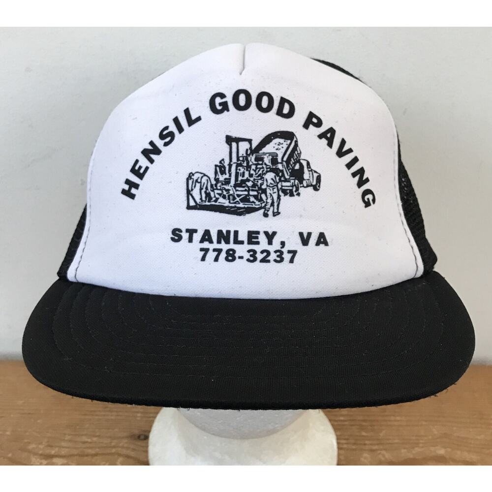 Vtg Otto Hensil Good Paving Stanley Virginia Shenandoah Trucker Hat Cap Snapback